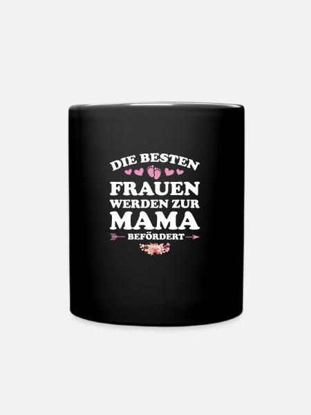 Mutter Mama Mütter Geschenk - Tasse einfarbig - Schwarz
