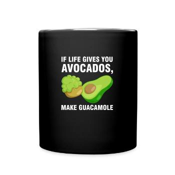 Avocados Avocado Avocado-Liebhaber Geschenk - Tasse einfarbig - Schwarz - Vorne