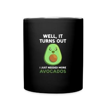 Avocados Avocado Avocado-Liebhaber Geschenk - Tasse einfarbig - Schwarz - Vorne