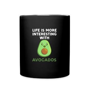 Avocados Avocado Avocado-Liebhaber Geschenk - Tasse einfarbig - Schwarz - Vorne