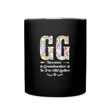Großmutter GG Oma Geschenk - Tasse einfarbig - Schwarz - Vorne