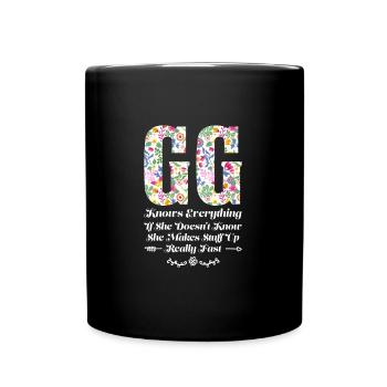 Großmutter GG Oma Geschenk - Tasse einfarbig - Schwarz - Vorne