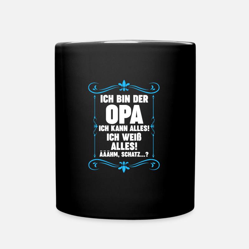 Opa Großvater Großvater Geschenk - Tasse einfarbig - Schwarz