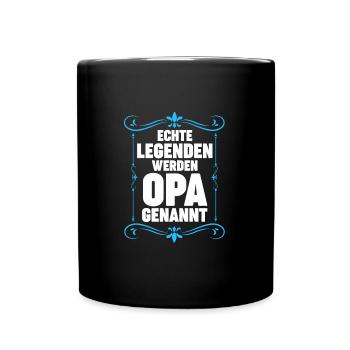 Opa Großvater Großväter Geschenk - Tasse einfarbig - Schwarz - Vorne