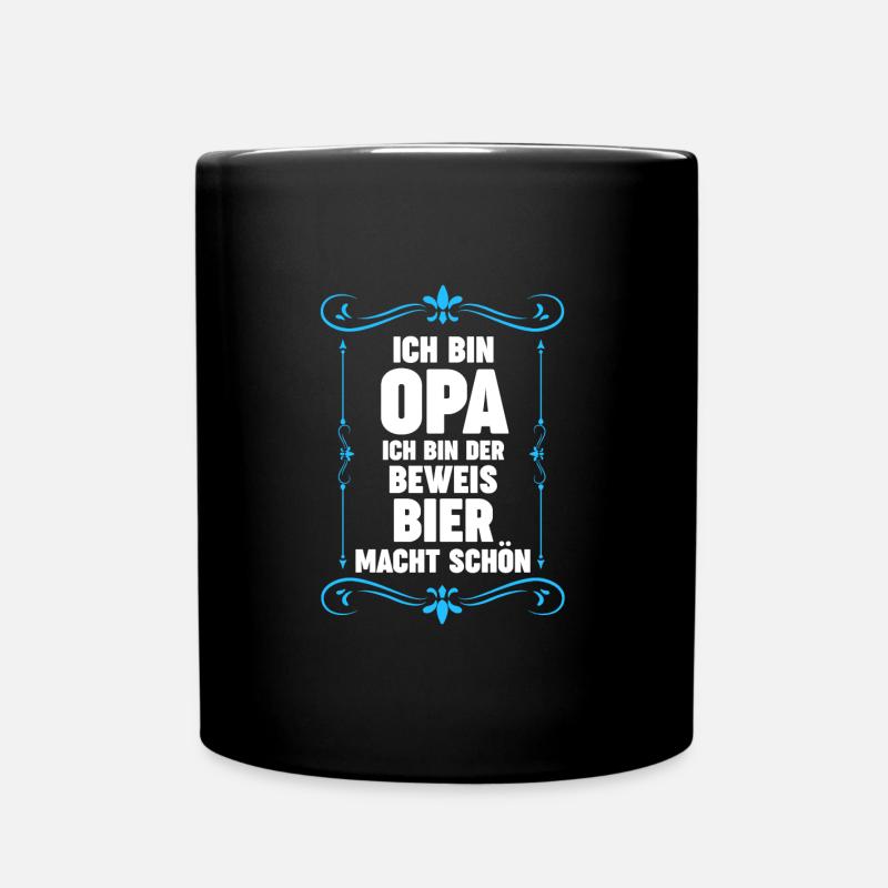 Opa Großvater Großväter Geschenk - Tasse einfarbig - Schwarz