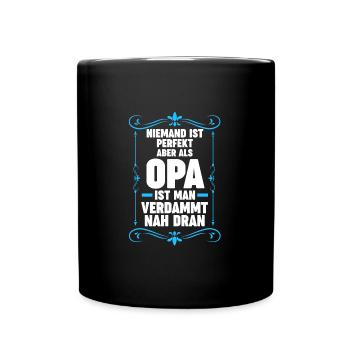 Opa Großvater Enkelkinder Geschenk - Tasse einfarbig - Schwarz - Vorne