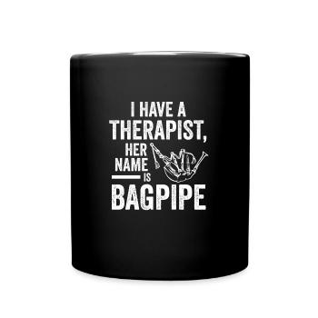 Dudelsack Dudelsack Musikinstrument Geschenk - Tasse einfarbig - Schwarz - Vorne