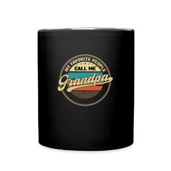 grandfather Grandpa grandad Geschenk - Tasse einfarbig - Schwarz - Vorne