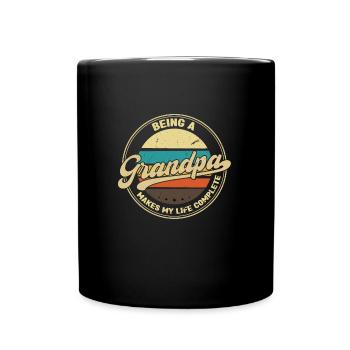 grandfather Grandpa grandad Geschenk - Tasse einfarbig - Schwarz - Vorne