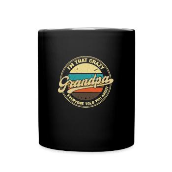 grandfather Grandpa grandad Geschenk - Tasse einfarbig - Schwarz - Vorne