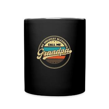 grandfather Grandpa grandad Geschenk - Tasse einfarbig - Schwarz - Vorne