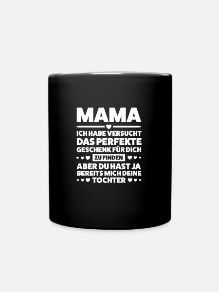 Mutter Tochter Mama Geschenk - Tasse einfarbig - Schwarz