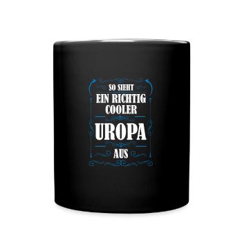 Uropa Familie Urgroßvater Geschenk - Tasse einfarbig - Schwarz - Vorne