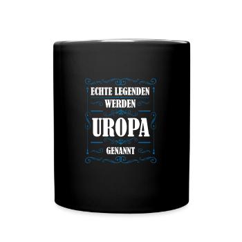 Uropa Familie Urgroßvater Geschenk - Tasse einfarbig - Schwarz - Vorne