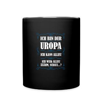 Uropa Familie Urgroßvater Geschenk - Tasse einfarbig - Schwarz - Vorne