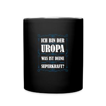 Uropa Familie Urenkel Geschenk - Tasse einfarbig - Schwarz - Vorne