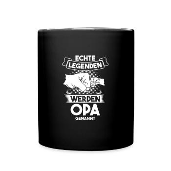 Opa Großvater Enkelkinder Geschenk - Tasse einfarbig - Schwarz - Vorne