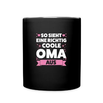 Oma Großmutter Omas Geschenk - Tasse einfarbig - Schwarz - Vorne