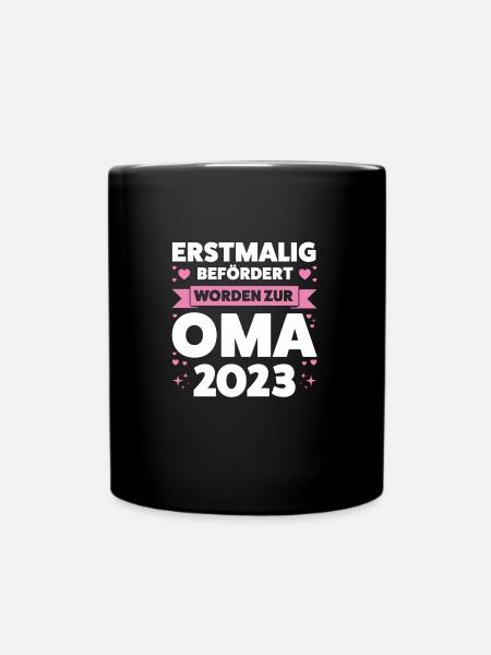 Oma 2023 Großmutter Großmütter Geschenk - Tasse einfarbig - Schwarz