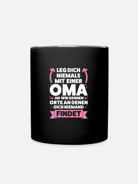 Oma Großmutter Großmütter Geschenk - Tasse einfarbig - Schwarz