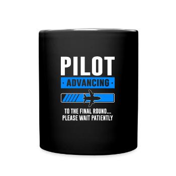 Pilot Pilot Flugzeug Geschenk - Tasse einfarbig - Schwarz - Vorne
