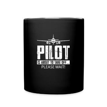 Pilot Pilot Flugzeug Geschenk - Tasse einfarbig - Schwarz - Vorne