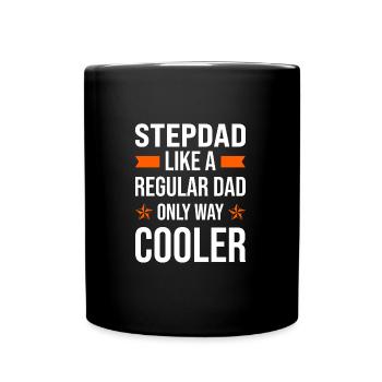 Stiefvater Stiefvater Stieffamilie Geschenk - Tasse einfarbig - Schwarz - Vorne