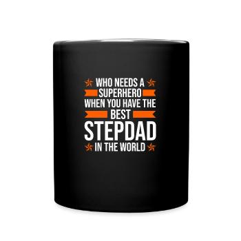 Stiefvater Stiefvater Stieffamilie Geschenk - Tasse einfarbig - Schwarz - Vorne