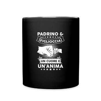 Pate & Patentochter Pate Patenkind Geschenk - Tasse einfarbig - Schwarz - Vorne