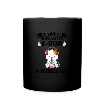 Blase Tee kpop Blase Tee Katze Katze Lover Geschen - Tasse einfarbig - Schwarz - Vorne