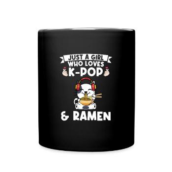 Ramen Merch Ramen kpop Katze Katze Lover Geschenk - Tasse einfarbig - Schwarz - Vorne