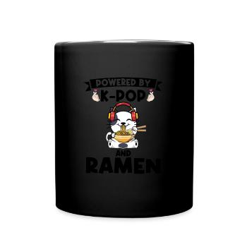 Ramen Merch Ramen kpop Katze Katze Lover Geschenk - Tasse einfarbig - Schwarz - Vorne