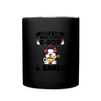 Ramen Merch Ramen kpop Katze Katze Lover Geschenk - Tasse einfarbig - Schwarz - Vorne