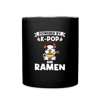 Ramen Merch Ramen kpop Katze Katze Lover Geschenk - Tasse einfarbig - Schwarz - Vorne