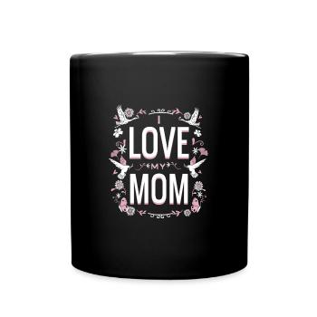 Design mignon - J’aime ma mère - Mug uni - noir - Devant