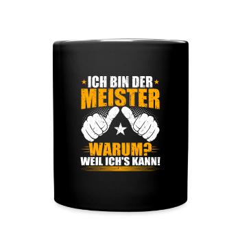 Meister Geschenk Meisterbrief HandwerkHandwerker - Tasse einfarbig - Schwarz - Vorne