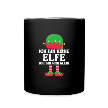 Weihnachten Elfe Elfen Geschenk - Tasse einfarbig - Schwarz - Vorne