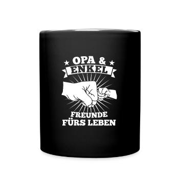 Opa & Enkel Familie Enkel Geschenk - Tasse einfarbig - Schwarz - Vorne