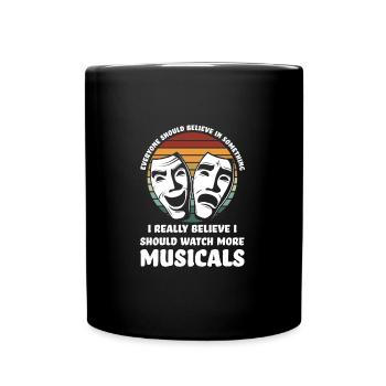 Theater Broadway-Musical Geschenk - Tasse einfarbig - Schwarz - Vorne