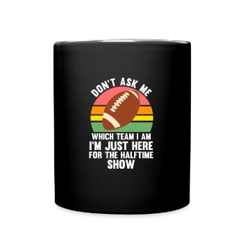 Go Sport Fußball Snacks Geschenk - Tasse einfarbig - Schwarz - Vorne