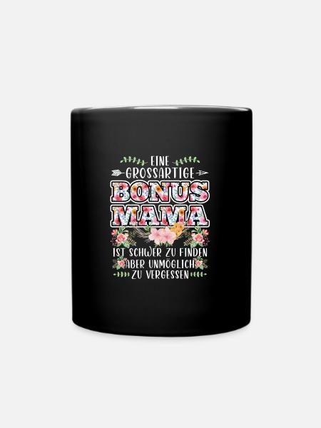 Bonus Mama Familie Bonusmama Geschenk - Tasse einfarbig - Schwarz