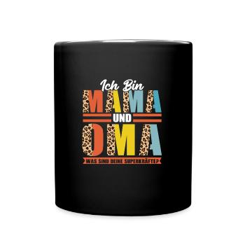 Mama & Oma Familie Mutter Geschenk - Tasse einfarbig - Schwarz - Vorne