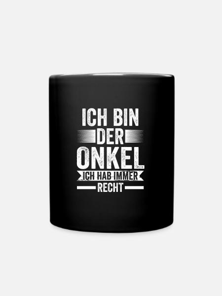 Onkel Familie Neffe Geschenk - Tasse einfarbig - Schwarz