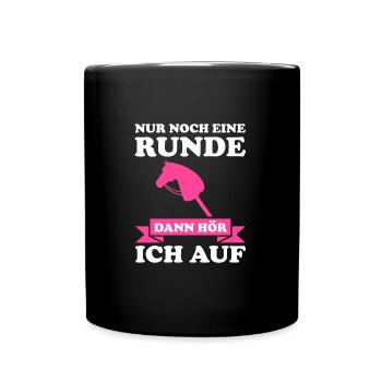 Hobby Horse Mädchen Pferde Geschenk - Tasse einfarbig - Schwarz - Vorne