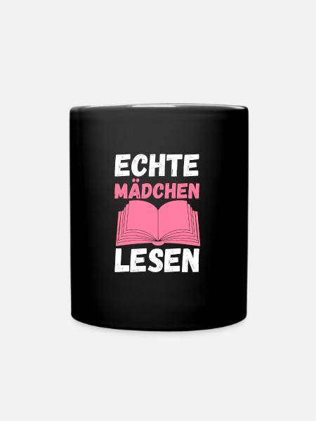 Lesen Mädchen Leser Geschenk - Tasse einfarbig - Schwarz