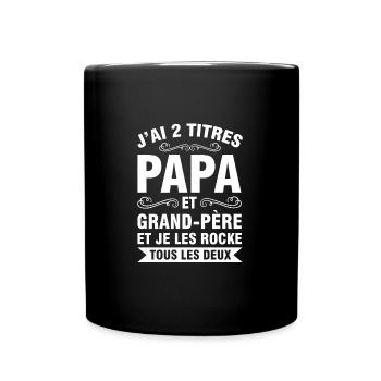 Papa & Opa Familie Vater Geschenk - Tasse einfarbig - Schwarz - Vorne