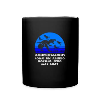 Opa Dinosaur Großvater Geschenk - Tasse einfarbig - Schwarz - Vorne