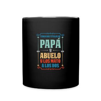 Papa & Opa Familie Großvater Geschenk - Tasse einfarbig - Schwarz - Vorne