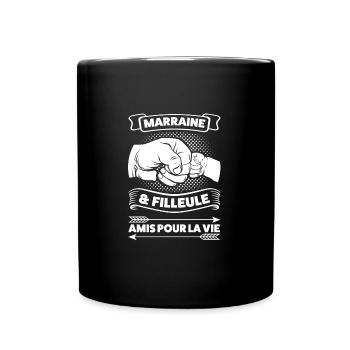 Patentante Taufe Taufpatin Geschenk - Tasse einfarbig - Schwarz - Vorne