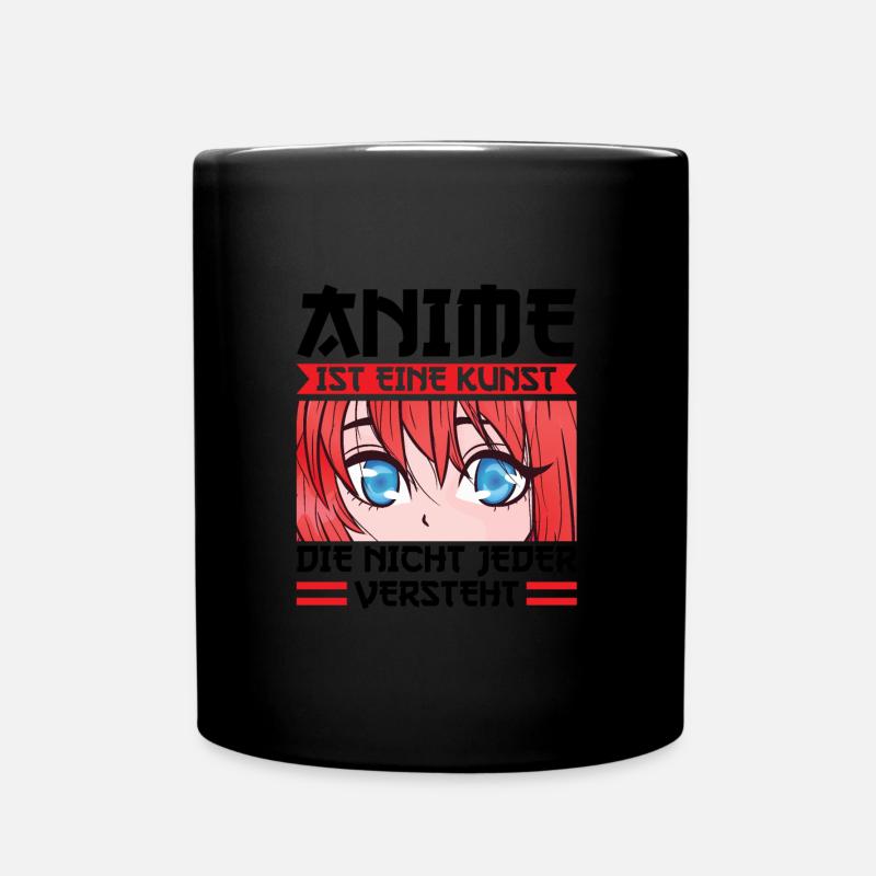 Anime Merch Otaku Geschenk - Tasse einfarbig - Schwarz